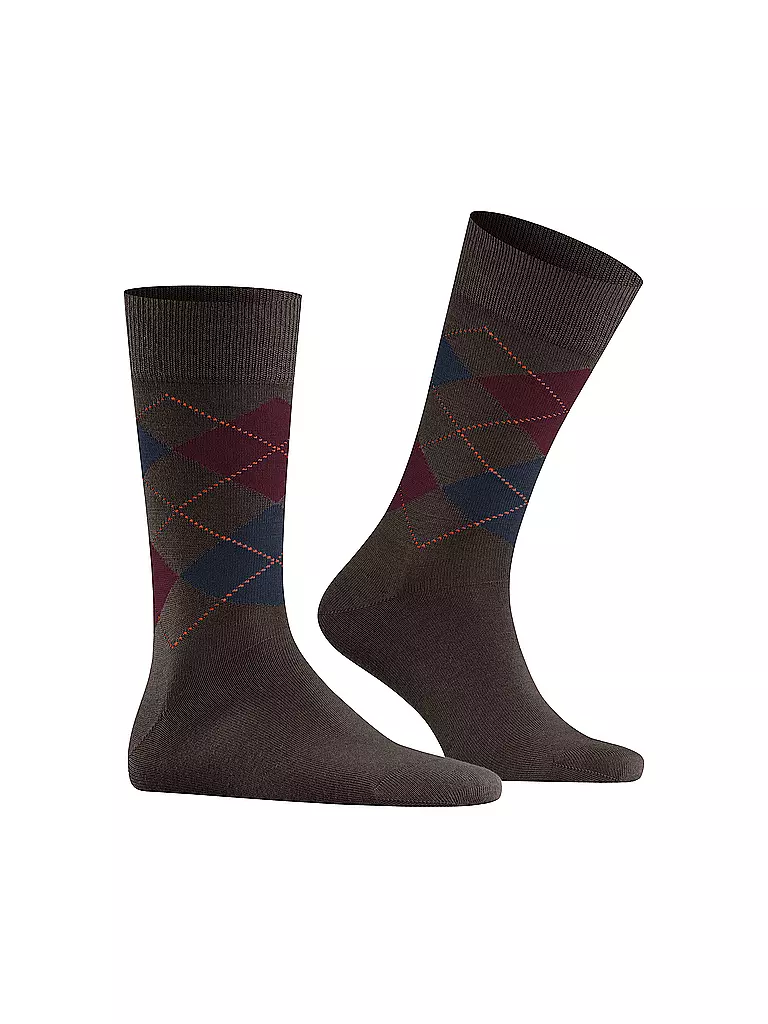 BURLINGTON | Calcetines para hombre EDINBURGH marrón oscuro | Marrón
