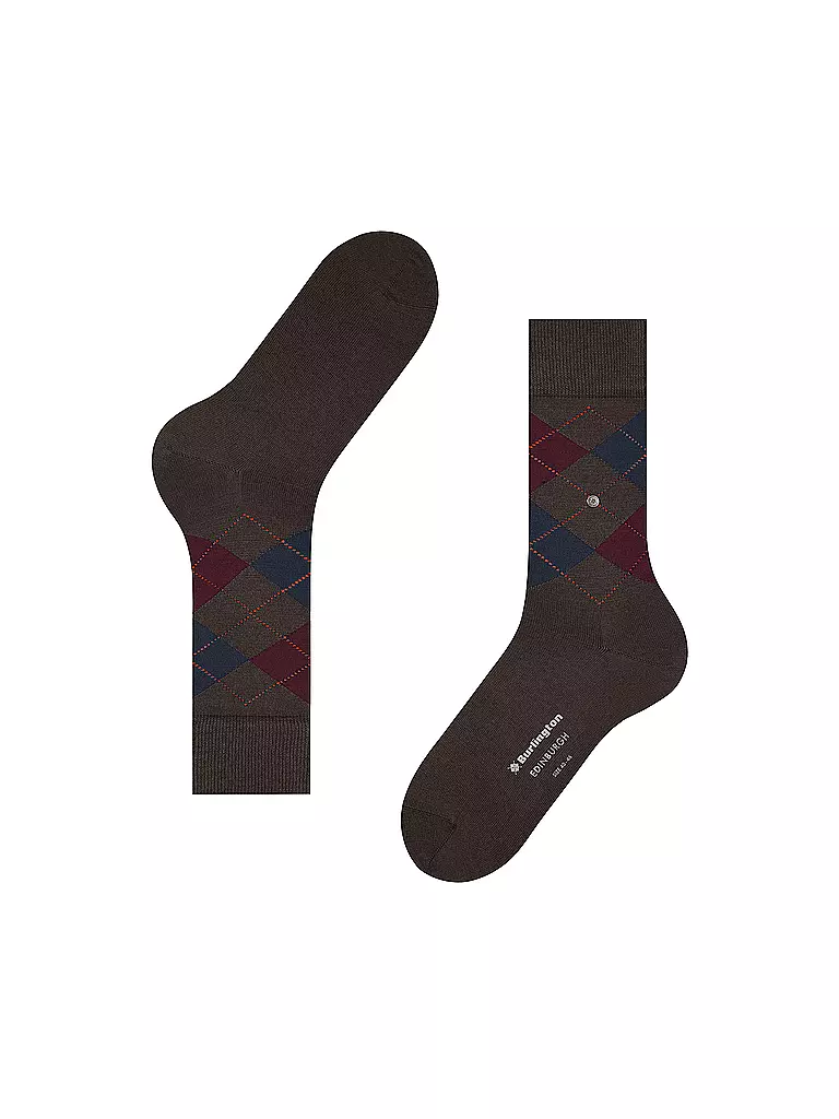BURLINGTON | Calcetines para hombre EDINBURGH marrón oscuro | Marrón