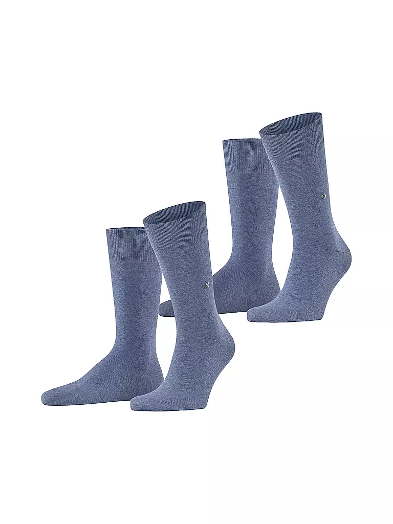 BURLINGTON | Calcetines para hombre EVERYDAY, paquete de 2, 40-46, denim claro | Azul