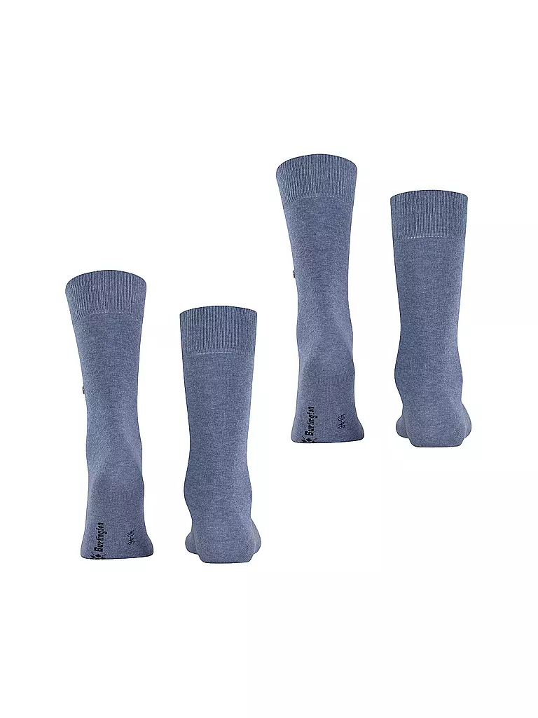 BURLINGTON | Calcetines para hombre EVERYDAY, paquete de 2, 40-46, denim claro | Azul