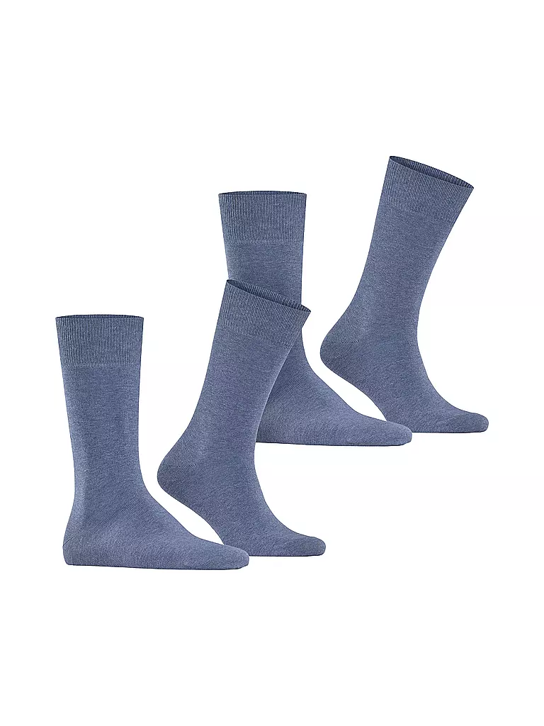 BURLINGTON | Calcetines para hombre EVERYDAY, paquete de 2, 40-46, denim claro | Azul