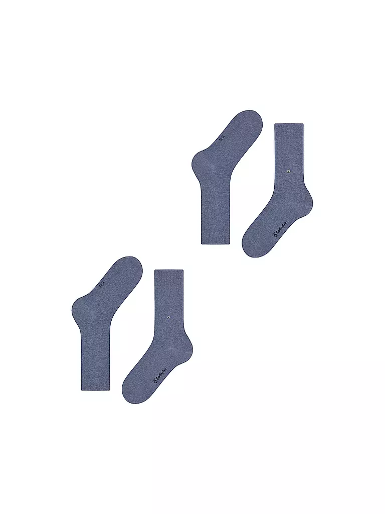 BURLINGTON | Calcetines para hombre EVERYDAY, paquete de 2, 40-46, denim claro | Azul