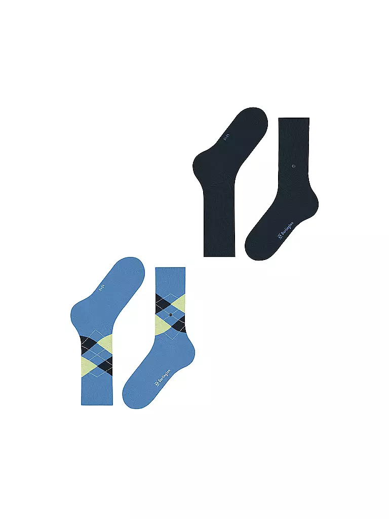 BURLINGTON | Calcetines para hombre EVERYDAY, paquete de 2, 40-46 marina | Azul