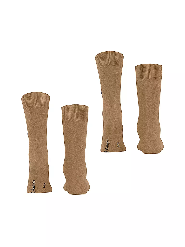 BURLINGTON | Calcetines para hombre EVERYDAY, paquete de 2, talla 40-46, azúcar moreno | Camel