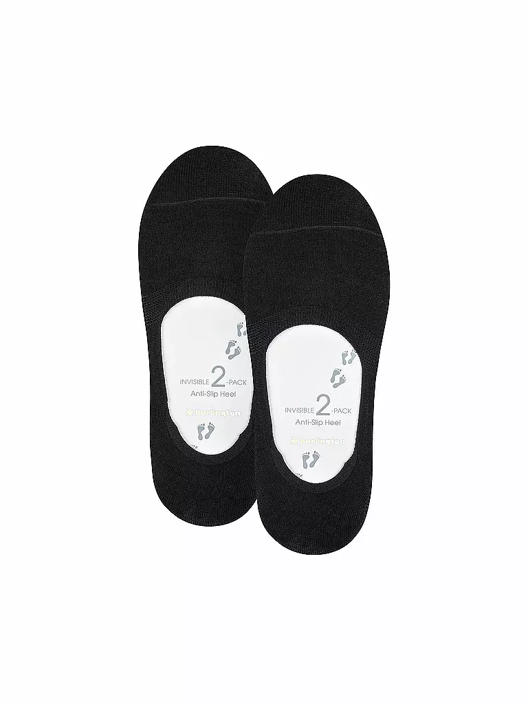 BURLINGTON | Damen Füsslinge EVERYDAY 2-er Pkg black | Negro