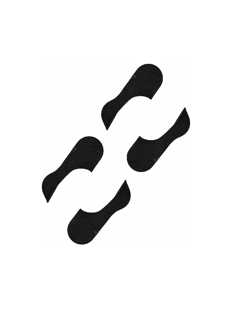 BURLINGTON | Damen Füsslinge EVERYDAY 2-er Pkg black | Negro