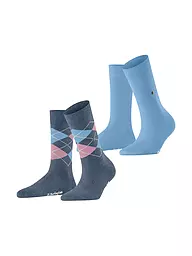 BURLINGTON | Calcetines de mujer EVERYDAY, paquete de 2, talla 36-41, denim claro | Azul