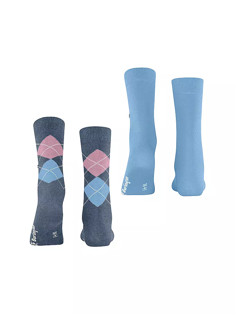 BURLINGTON | Damen Socken EVERYDAY 2-er Pkg 36-41  denim mel | Azul