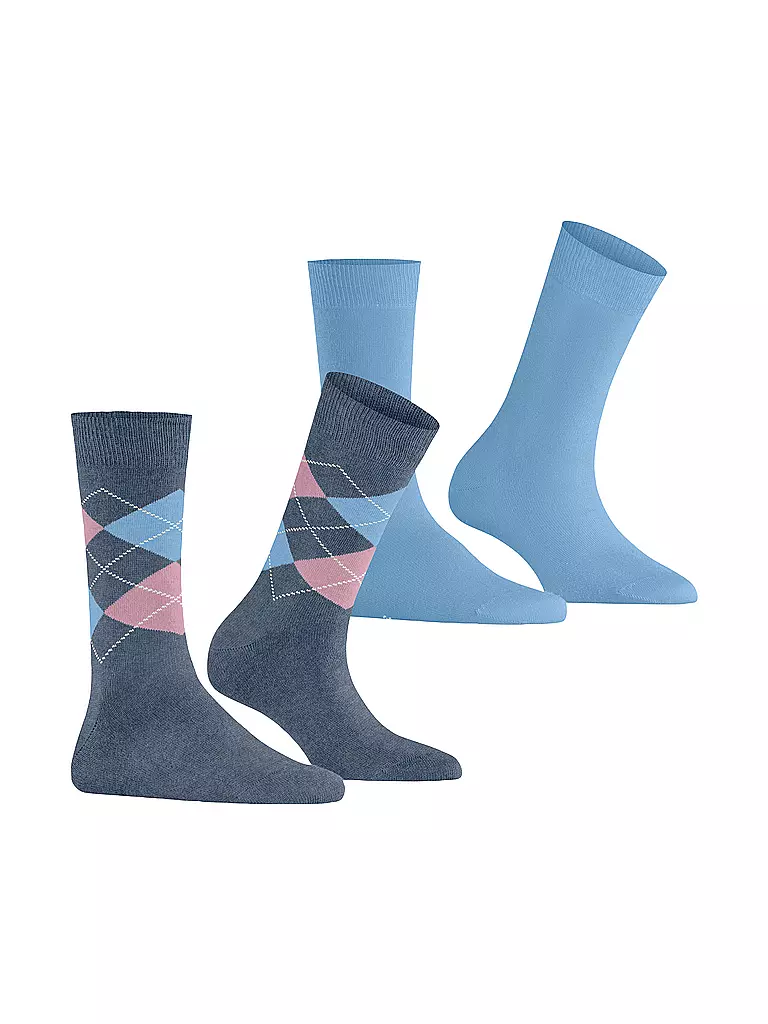 BURLINGTON | Damen Socken EVERYDAY 2-er Pkg 36-41  denim mel | Azul