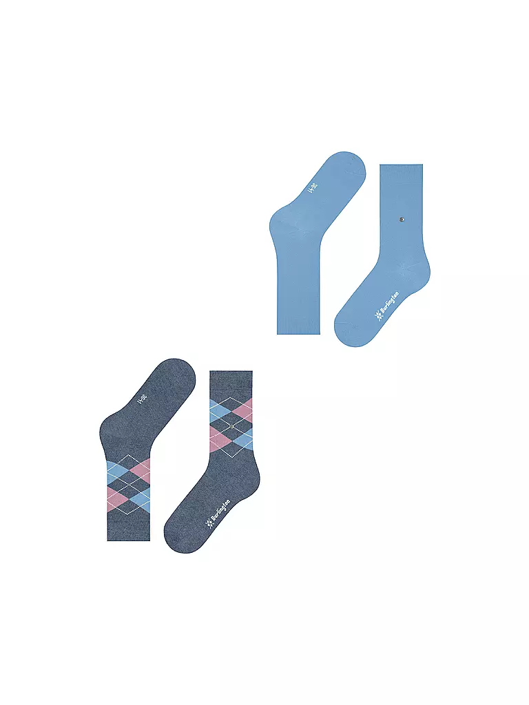 BURLINGTON | Damen Socken EVERYDAY 2-er Pkg 36-41  denim mel | Azul