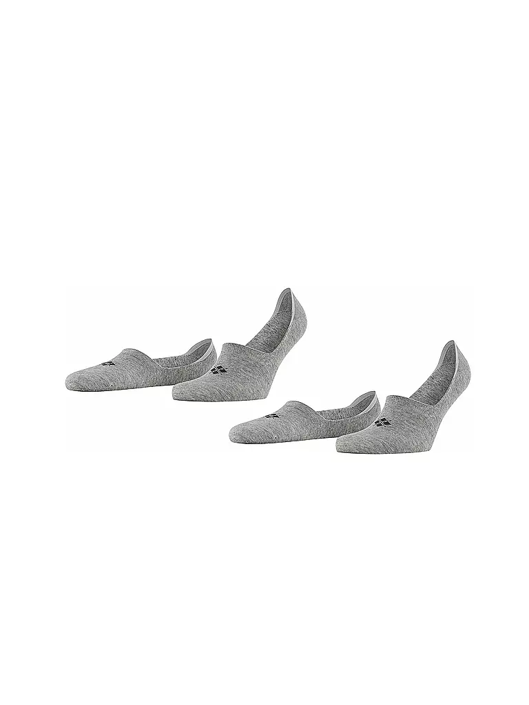 BURLINGTON | Füsslinge EVERYDAY para hombre, paquete de 2, gris claro | Gris claro