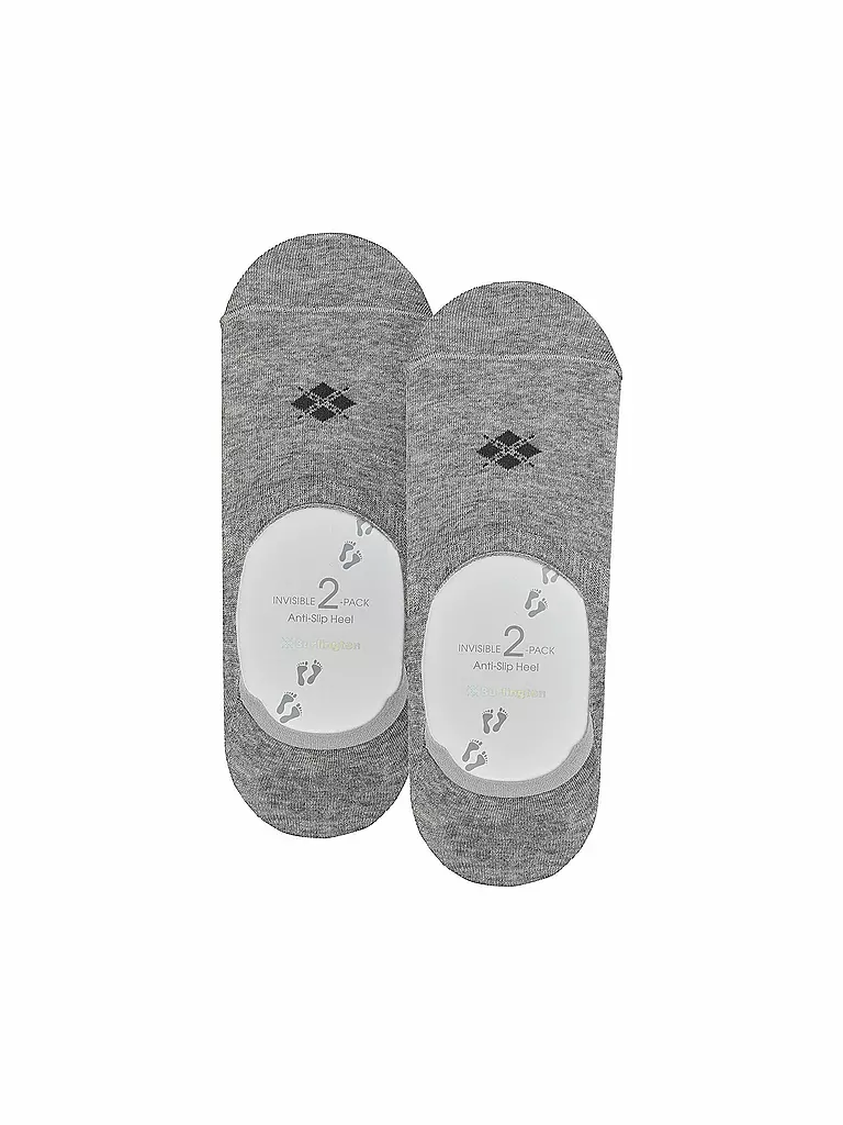 BURLINGTON | Füsslinge EVERYDAY para hombre, paquete de 2, gris claro | 