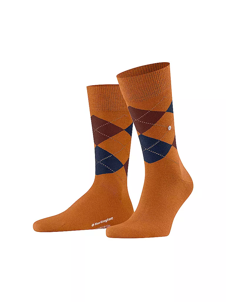 BURLINGTON | Herren Socken EDINBURGH blush | Naranja