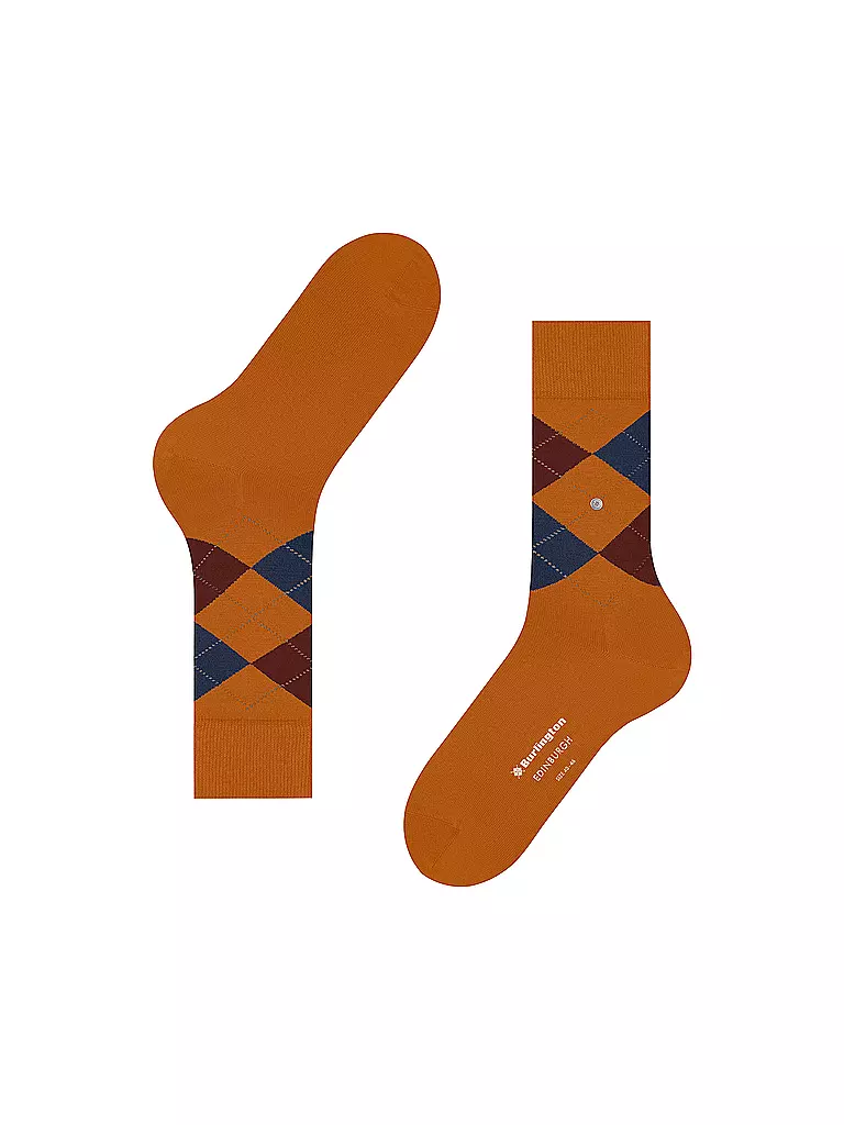 BURLINGTON | Herren Socken EDINBURGH blush | Naranja