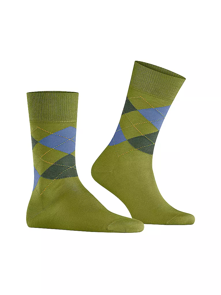 BURLINGTON | Herren Socken MANCHESTER jungle  | Verde