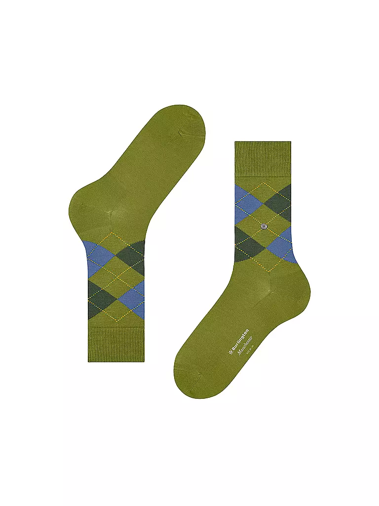 BURLINGTON | Herren Socken MANCHESTER jungle  | Verde