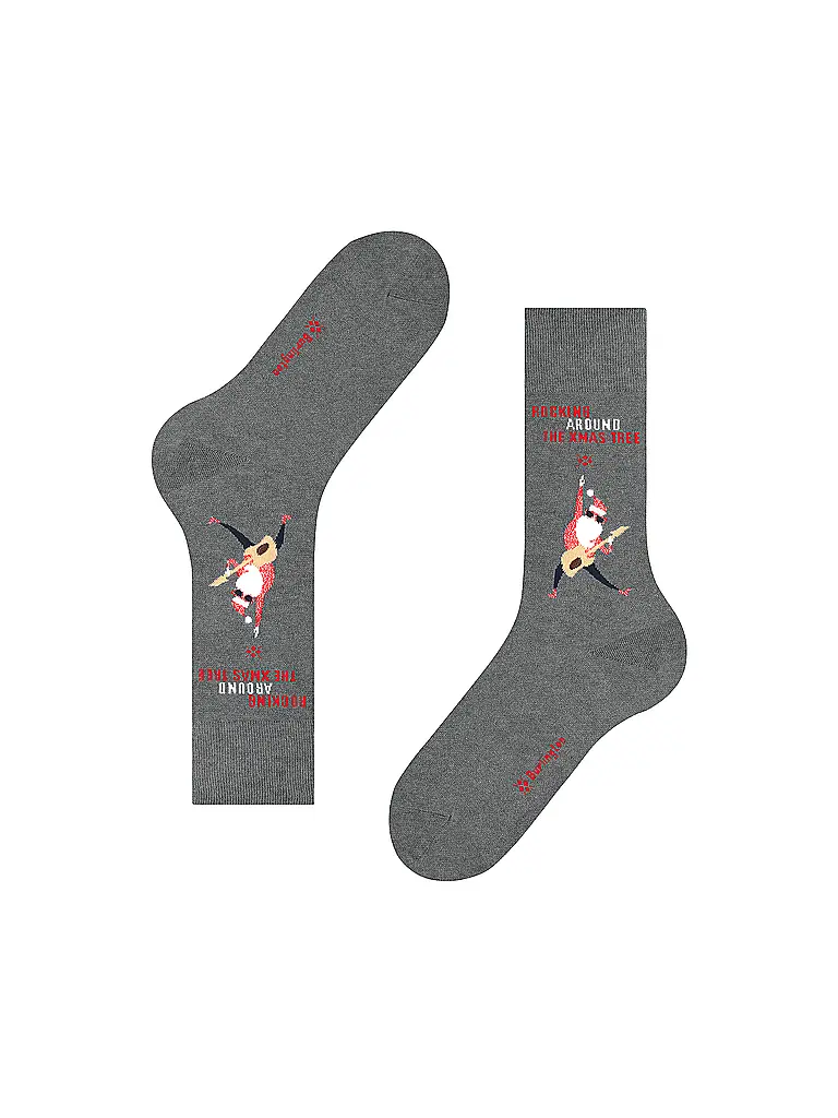 BURLINGTON | Nombre del producto: Calcetines de hombre ROCKING X-MAS 40-46 light greymelange | Gris claro