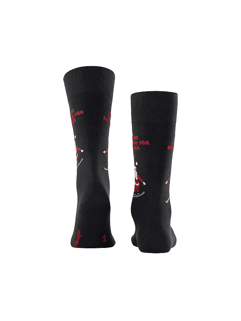BURLINGTON | Nombre del producto: Calcetines de hombre SNOWBOARDING SANTA 40-46 negro | Negro