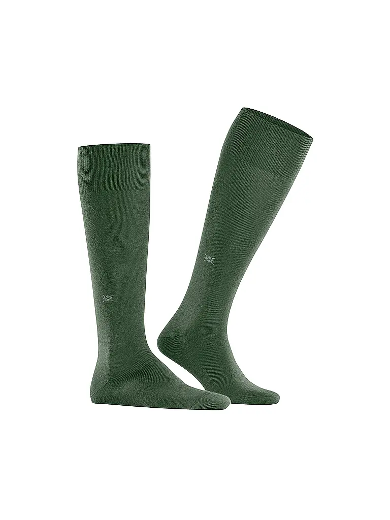 BURLINGTON | Nombre del producto: Calcetines hasta la rodilla LEEDS 40-46 asparagus para hombre | Verde oscuro