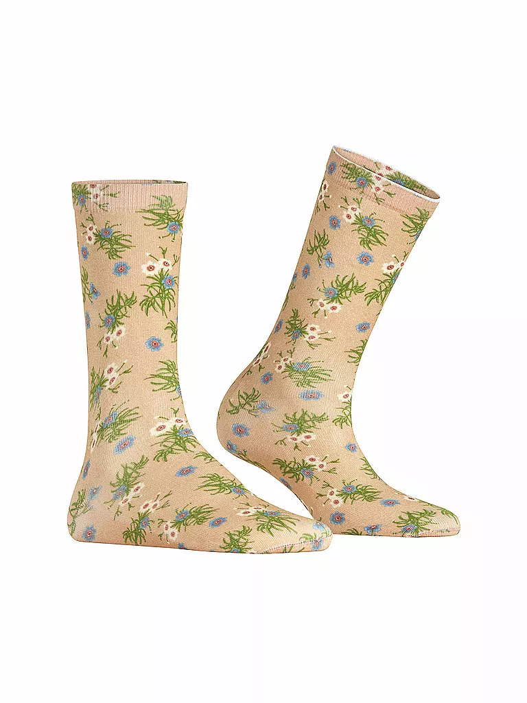 BURLINGTON | Socken FLORAL ROMANCE 36-41 sesame | Beige