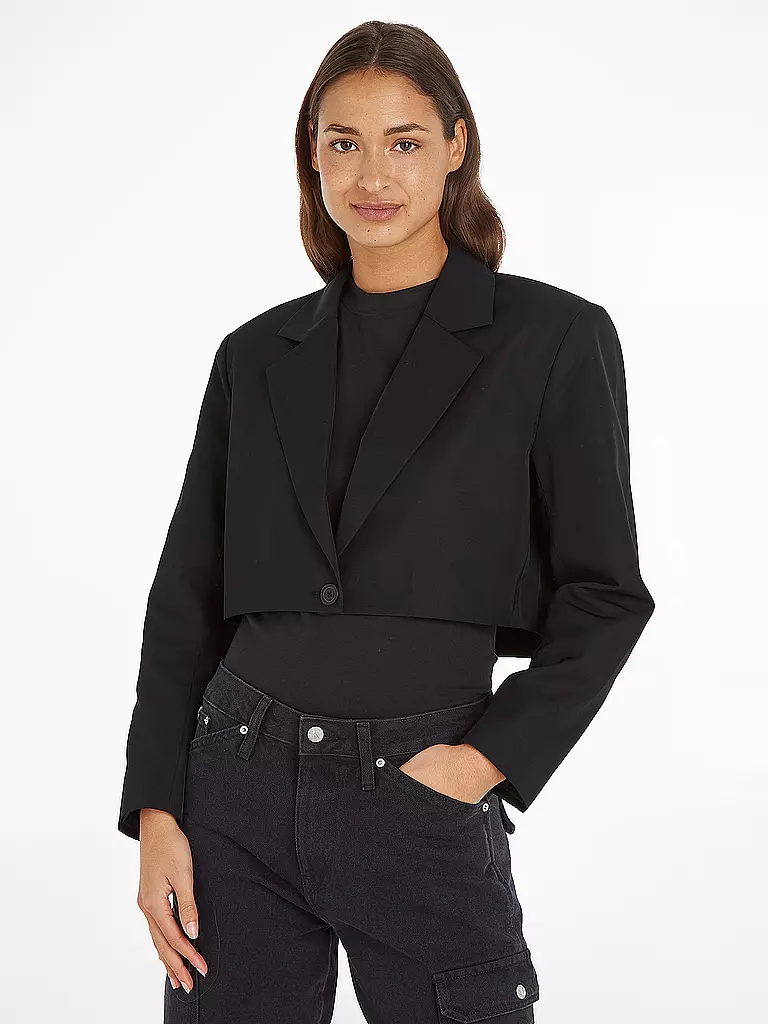 CALVIN KLEIN JEANS | Blazer Cropped Fit  | Negro