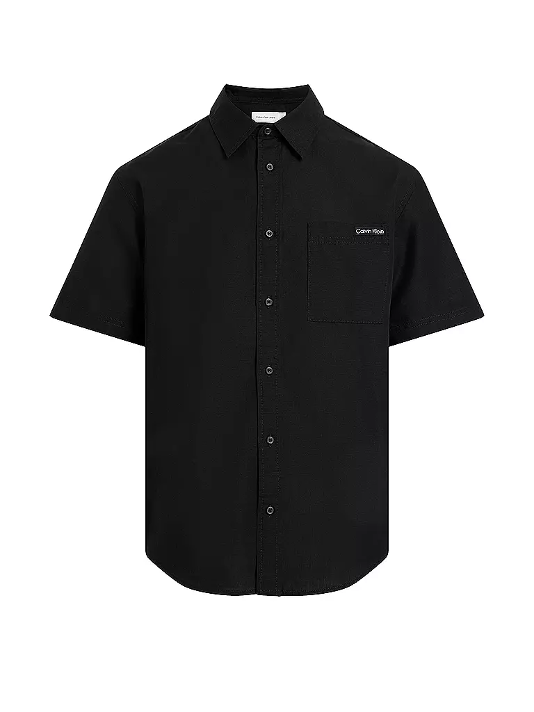 CALVIN KLEIN JEANS | Camisa de lino | schwarz