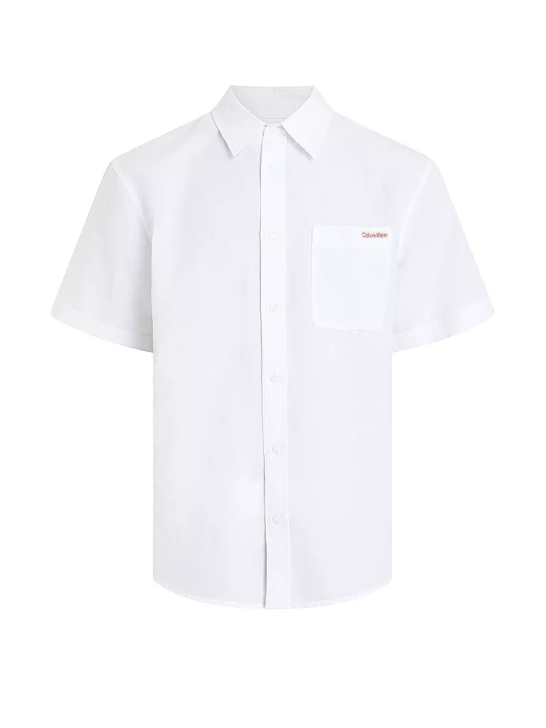 CALVIN KLEIN JEANS | Camisa de lino | weiss