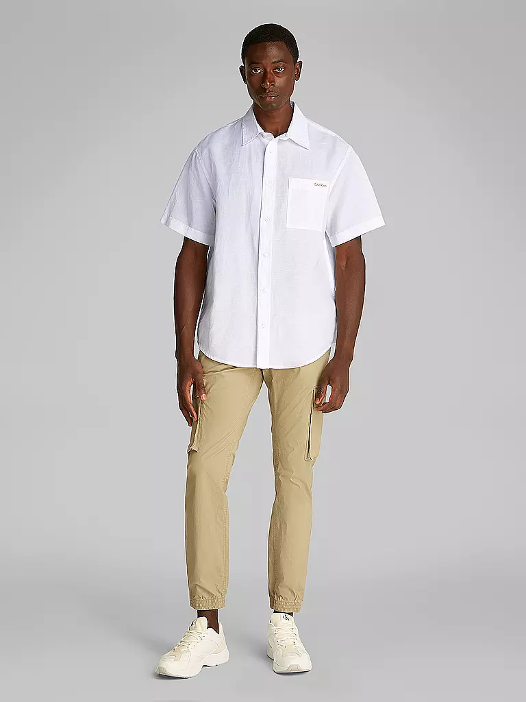 CALVIN KLEIN JEANS | Camisa de lino | weiss