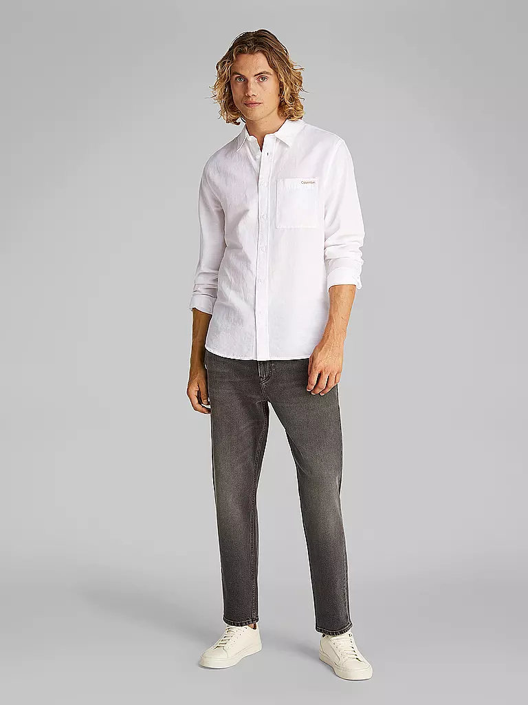 CALVIN KLEIN JEANS | Camisa de lino | Blanco