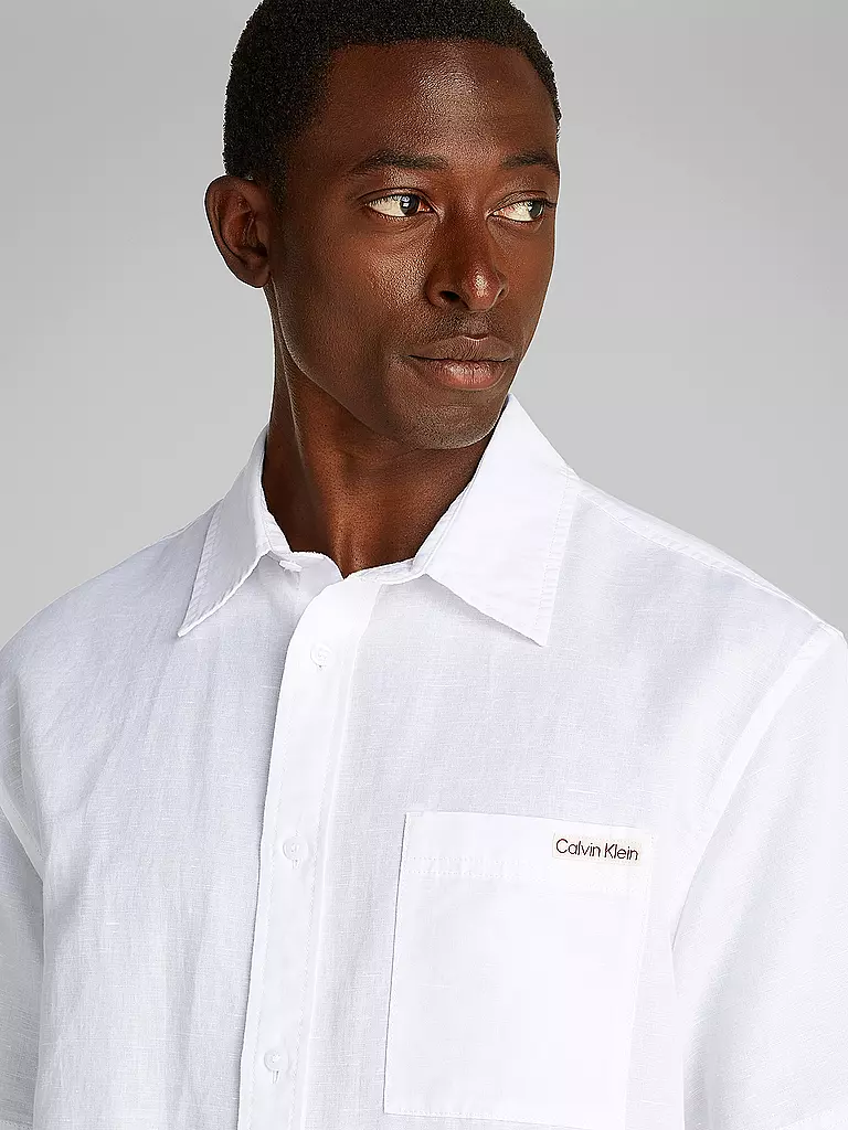 CALVIN KLEIN JEANS | Camisa de lino | weiss