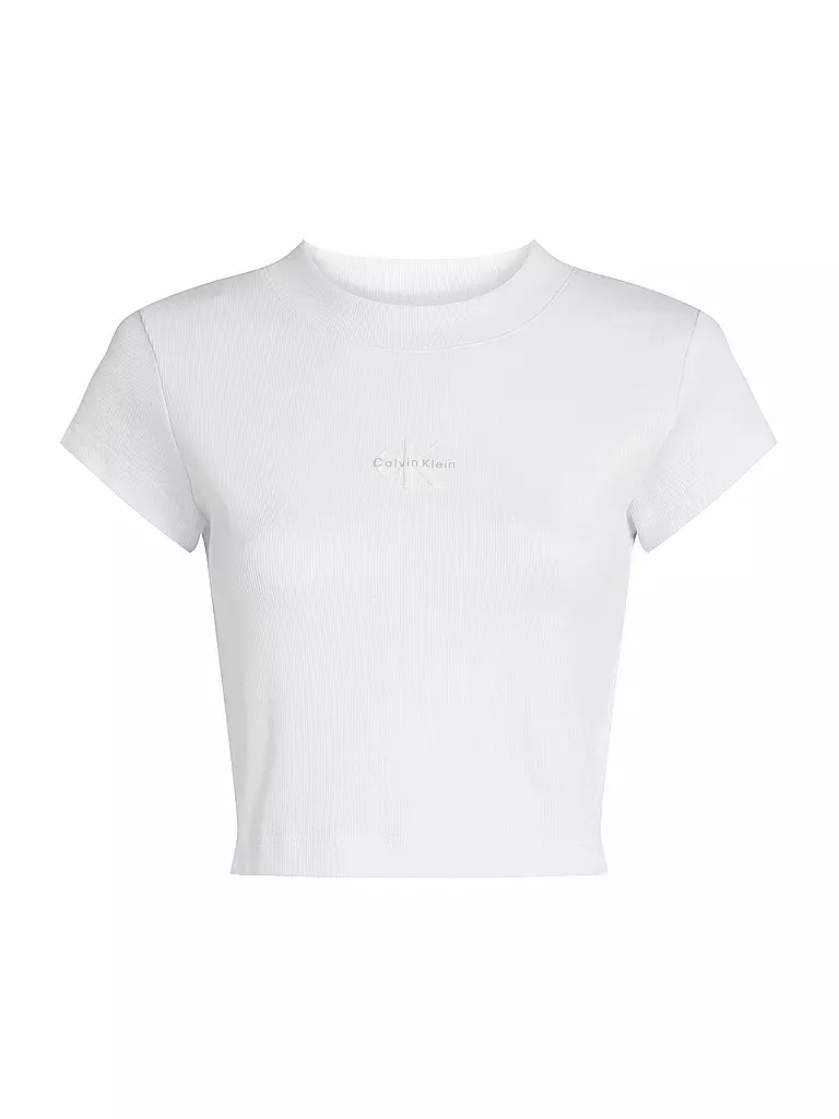 CALVIN KLEIN JEANS | Camiseta de corte cropped | weiss