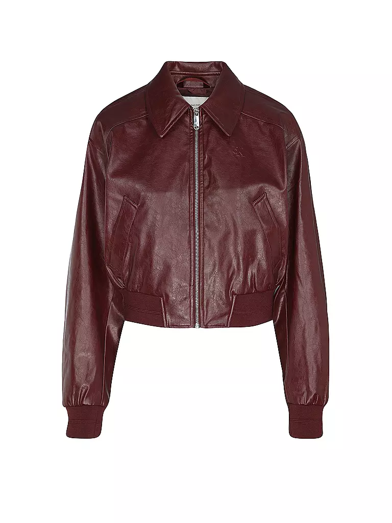 CALVIN KLEIN JEANS | Chaqueta de imitación de cuero | Rojo oscuro