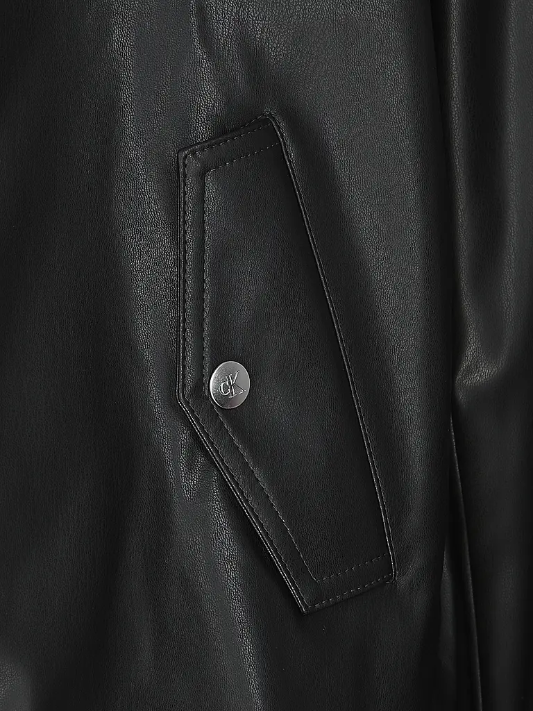 CALVIN KLEIN JEANS | Chaqueta de imitación de cuero | Negro
