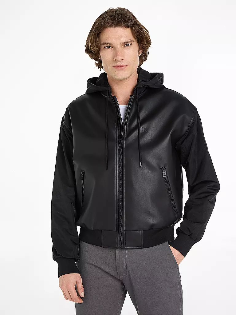 CALVIN KLEIN JEANS | Jacke in Lederoptik | Negro