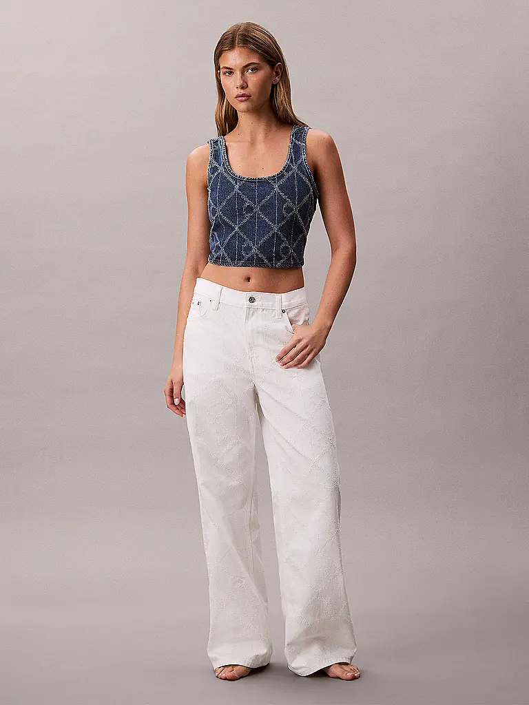 CALVIN KLEIN JEANS | Jeans de pierna ancha | Crema