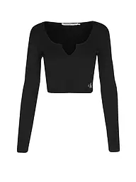 CALVIN KLEIN JEANS | Langarmshirt Cropped Fit | Negro