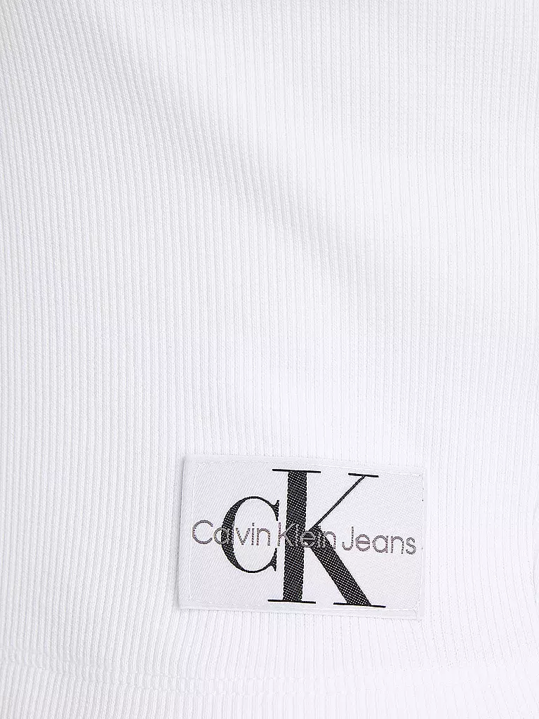 CALVIN KLEIN JEANS | Langarmshirt Cropped Fit | Blanco