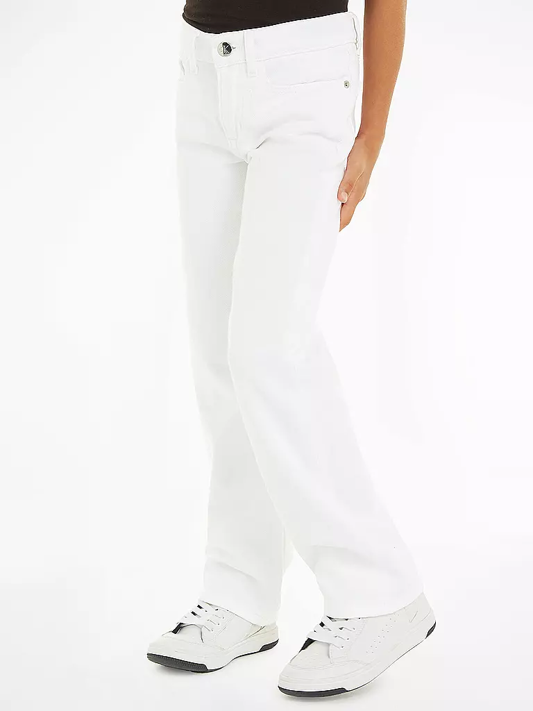 CALVIN KLEIN JEANS | Mädchen Jeans Straight Fit  | Blanco