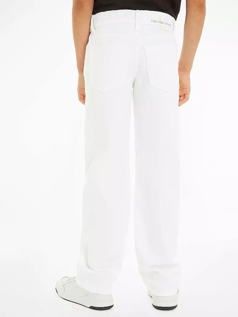 CALVIN KLEIN JEANS | Mädchen Jeans Straight Fit  | Blanco