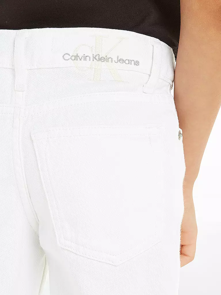 CALVIN KLEIN JEANS | Mädchen Jeans Straight Fit  | Blanco