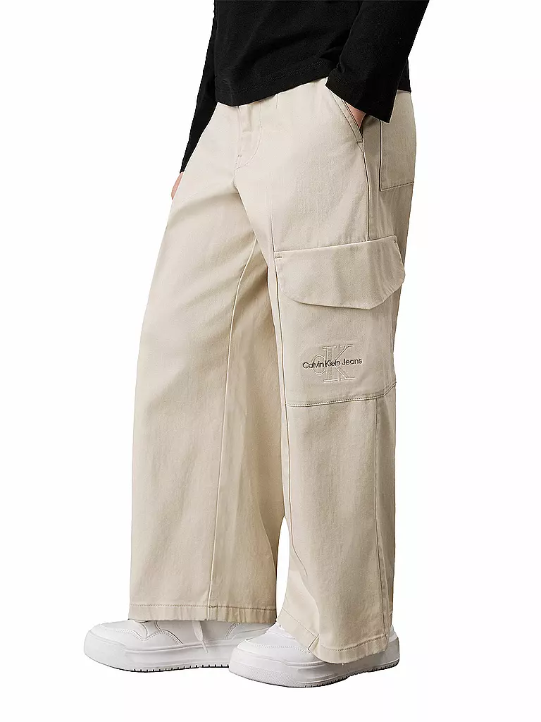 CALVIN KLEIN JEANS | Pantalones cargo para niña | Beige