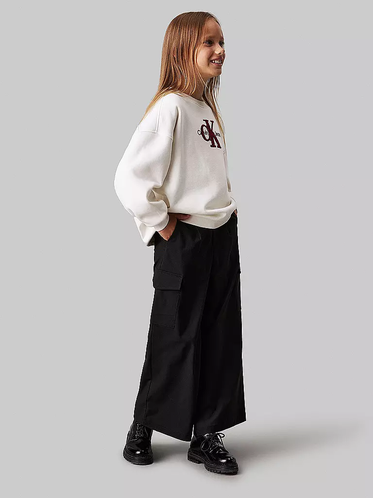 CALVIN KLEIN JEANS | Pantalones cargo para niña | Negro