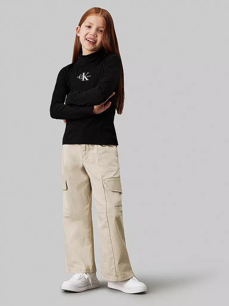 CALVIN KLEIN JEANS | Pantalones cargo para niña | Beige