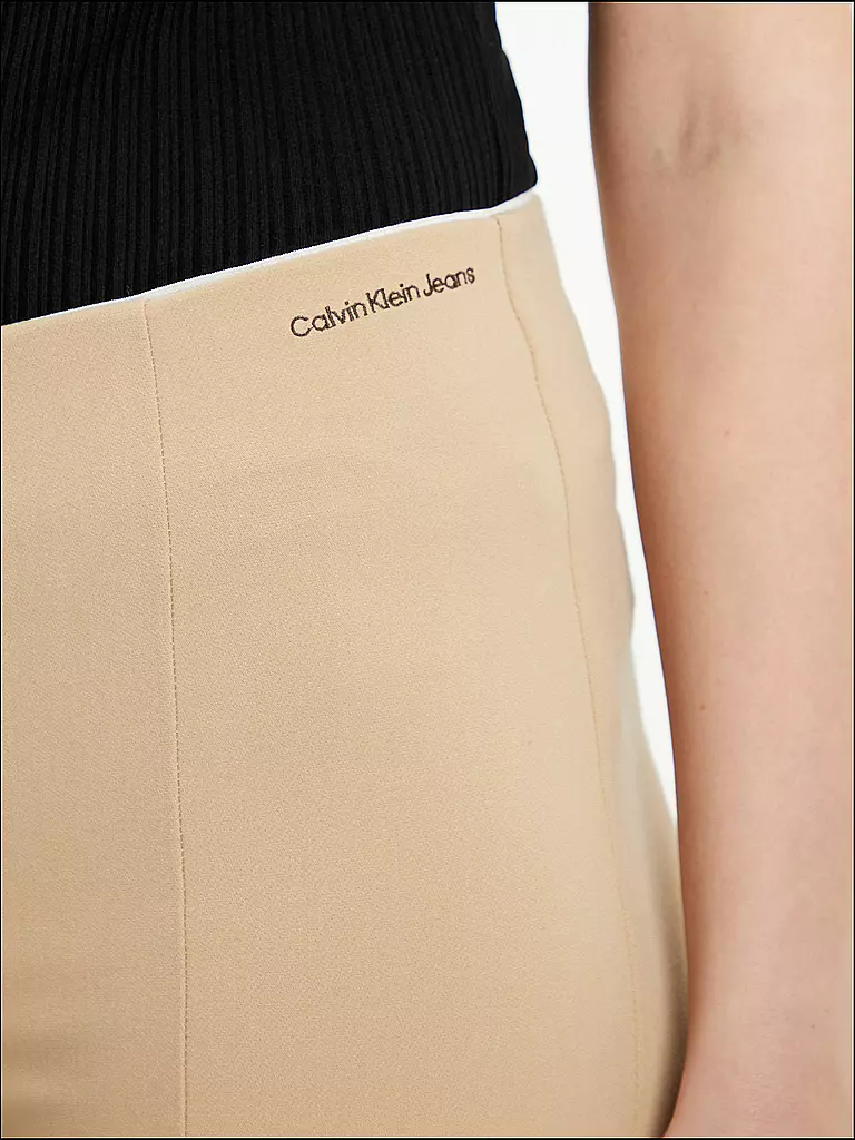 CALVIN KLEIN JEANS | Pantalones de talle alto corte ajustado | Beige