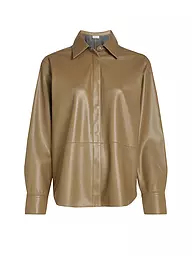 CALVIN KLEIN JEANS | Sobrecamisa con aspecto de cuero | Marrón claro
