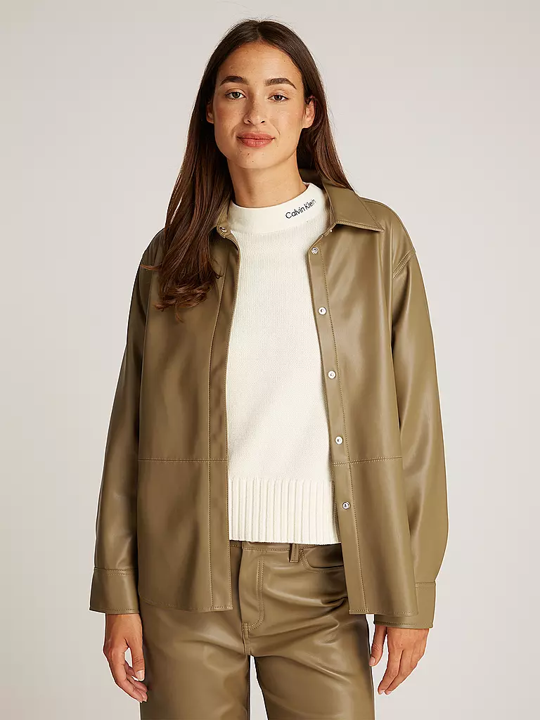 CALVIN KLEIN JEANS | Sobrecamisa con aspecto de cuero |