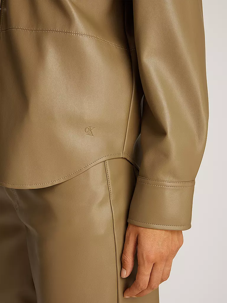 CALVIN KLEIN JEANS | Sobrecamisa con aspecto de cuero |