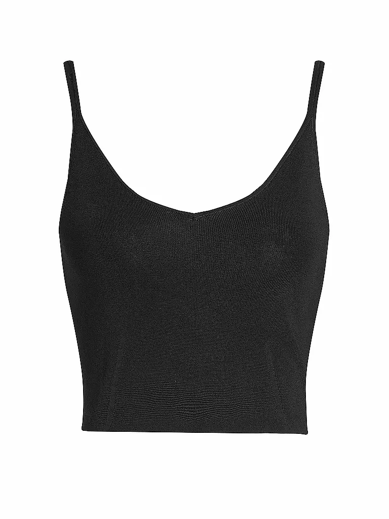 CALVIN KLEIN JEANS | Top Cropped Ajustado | Negro