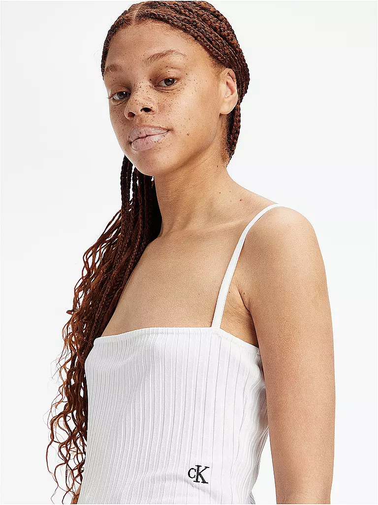 CALVIN KLEIN JEANS | Top Cropped Fit  | Blanco