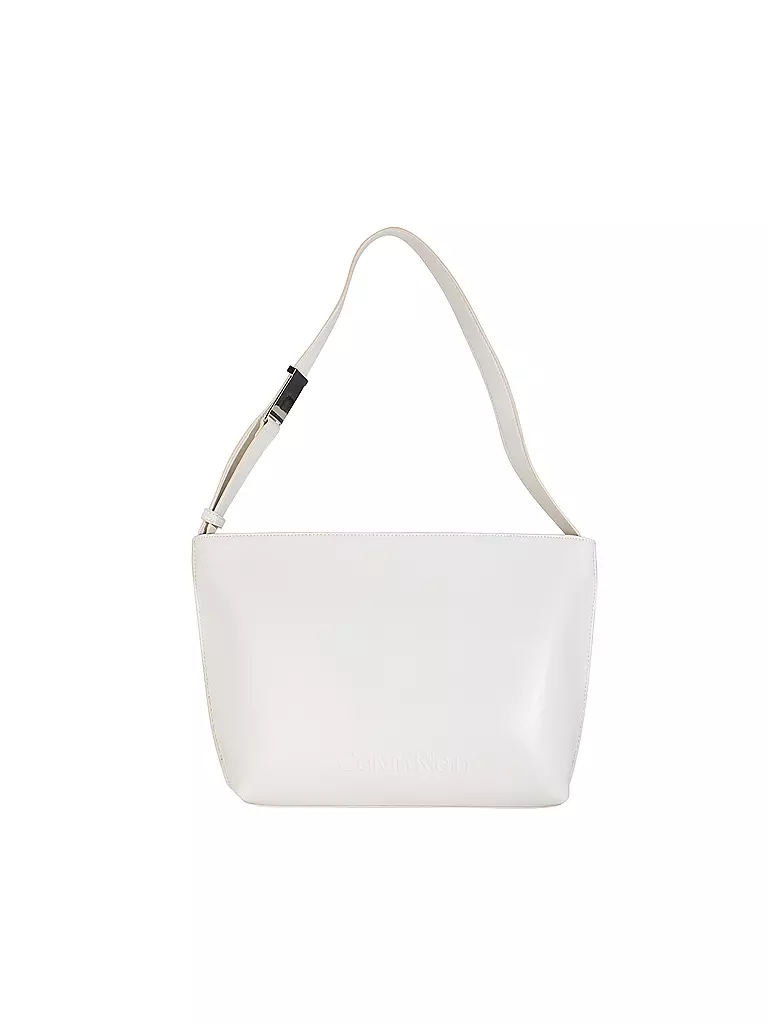 CALVIN KLEIN | Bolso - Hobe EMBOSSED Medium | Crema
